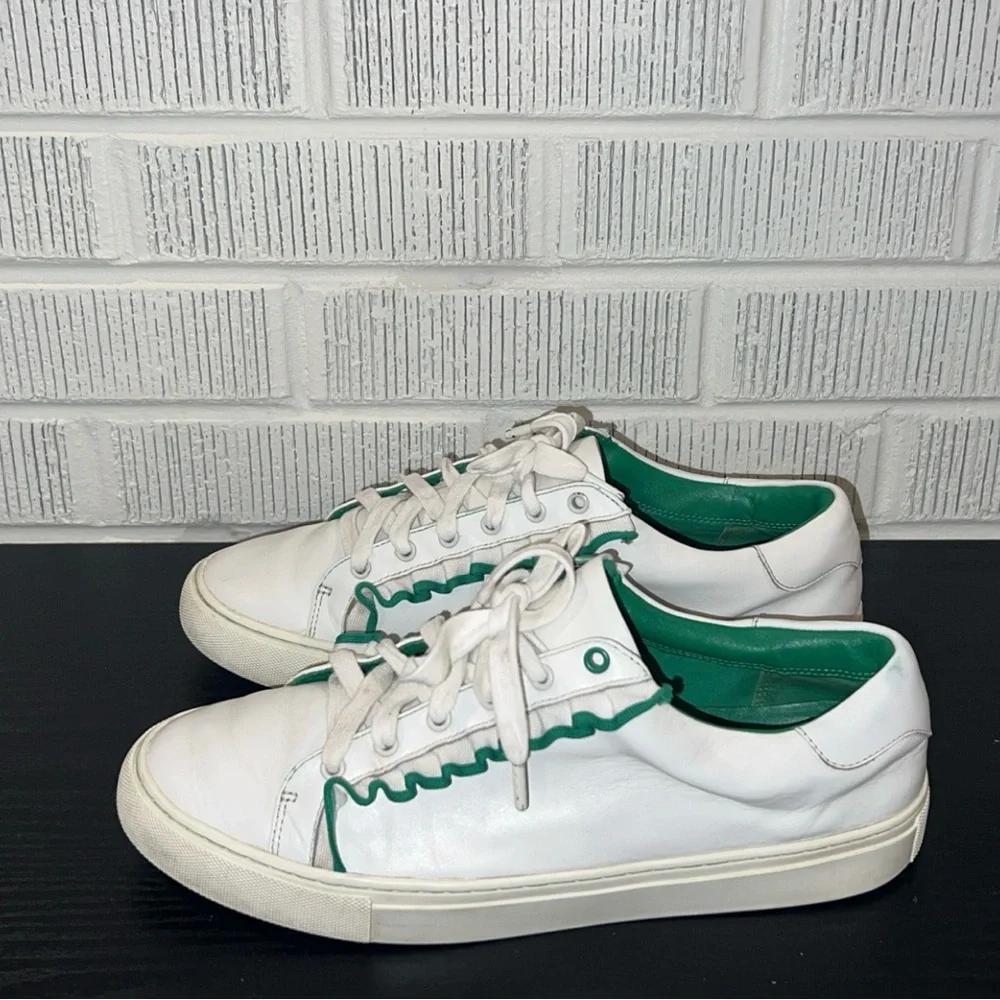 Tory Sport White and Green Sneakers